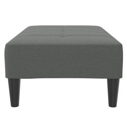 Repose-pied gris foncé 77x55x31 cm tissu 