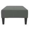 Repose-pied gris foncé 77x55x31 cm tissu 