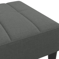 Repose-pied gris foncé 77x55x31 cm tissu 