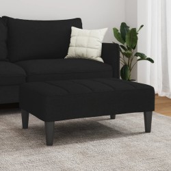 Repose-pied noir 77x55x31 cm tissu 