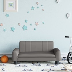 Canapé pour enfants gris 70x45x30 cm similicuir 