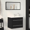 Meuble de salle de bain avec lavabo chêne noir 60x38,5x48 cm 