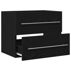 Meuble de salle de bain avec lavabo chêne noir 60x38,5x48 cm 