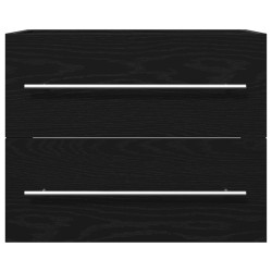 Meuble de salle de bain avec lavabo chêne noir 60x38,5x48 cm 
