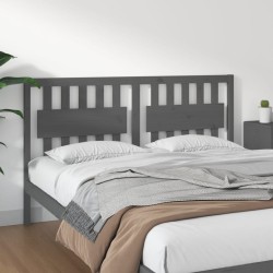 Tête de lit Gris 155,5x4x100 cm Bois massif de pin 