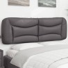 Coussin de tête de lit gris 160 cm similicuir 