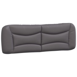 Coussin de tête de lit gris 160 cm similicuir 