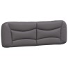 Coussin de tête de lit gris 160 cm similicuir 
