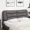 Coussin de tête de lit gris 160 cm similicuir 