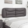 Coussin de tête de lit gris 160 cm similicuir 