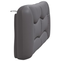Coussin de tête de lit gris 160 cm similicuir 