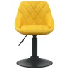 Chaise de salle à manger Jaune moutarde Velours 