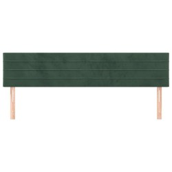 Têtes de lit 2 pcs Vert foncé 90x5x78/88 cm Velours 