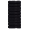 Essuie-mains de qualité supérieure SOLUND 10 pcs noir 600 g/m² 