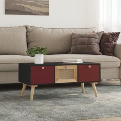 Table basse avec tiroirs 80x40x35,5 cm bois d'ingénierie 