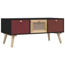 Table basse avec tiroirs 80x40x35,5 cm bois d'ingénierie 