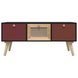 Table basse avec tiroirs 80x40x35,5 cm bois d'ingénierie 