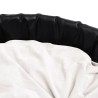 Lit pour chiens Noir et beige 99x89x21 cm Peluche et similicuir 