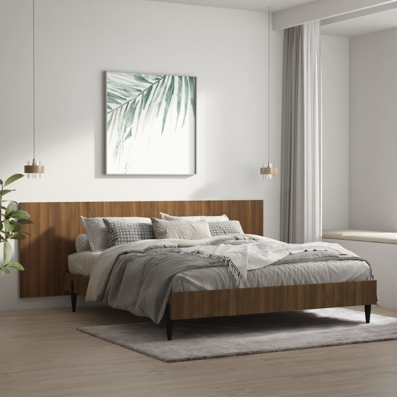 Tête de lit murale Chêne marron 240x1,5x80 cm Bois d'ingénierie Tête de lit murale Chêne marron 240x1,5x80 cm Bois d'ingénierie