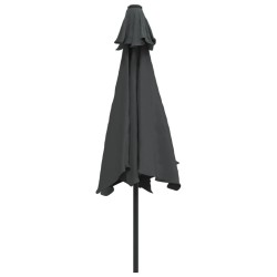 Parasol d'extérieur avec poteau en métal 300 cm Anthracite 
