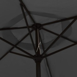 Parasol d'extérieur avec poteau en métal 300 cm Anthracite 