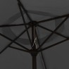 Parasol d'extérieur avec poteau en métal 300 cm Anthracite 