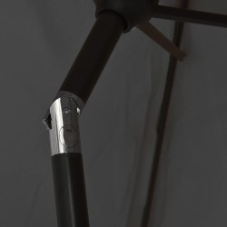 Parasol d'extérieur avec poteau en métal 300 cm Anthracite 