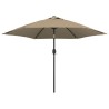 Parasol d'extérieur avec poteau en métal 300 cm Taupe 