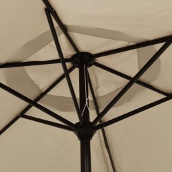Parasol d'extérieur avec poteau en métal 300 cm Taupe 