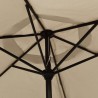 Parasol d'extérieur avec poteau en métal 300 cm Taupe 