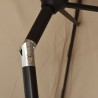 Parasol d'extérieur avec poteau en métal 300 cm Taupe 