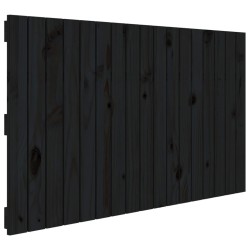 Tête de lit murale Noir 108x3x60 cm Bois massif de pin 