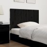 Tête de lit murale Noir 108x3x60 cm Bois massif de pin 