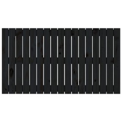 Tête de lit murale Noir 108x3x60 cm Bois massif de pin 