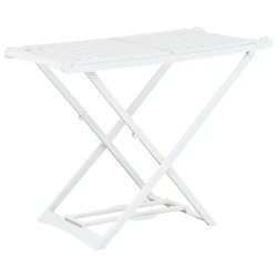 Étendoir à linge pliable Blanc Plastique 