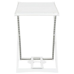 Étendoir à linge pliable Blanc Plastique 