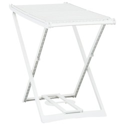 Étendoir à linge pliable Blanc Plastique 