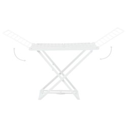 Étendoir à linge pliable Blanc Plastique 