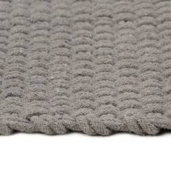 Tapis rectangulaire Gris 120x180 cm Coton 