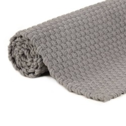 Tapis rectangulaire Gris 120x180 cm Coton 