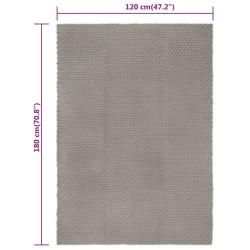 Tapis rectangulaire Gris 120x180 cm Coton 