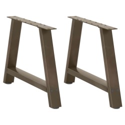 Pieds de table basse en forme de A, 2 pièces, 70 x (42-43) cm, acier 