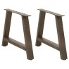 Pieds de table basse en forme de A, 2 pièces, 70 x (42-43) cm, acier 
