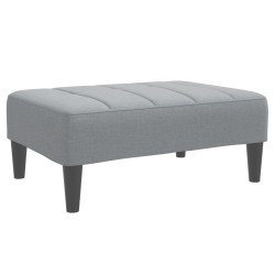 Repose-pied gris clair 77x55x31 cm tissu 