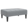 Repose-pied gris clair 77x55x31 cm tissu 
