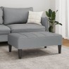 Repose-pied gris clair 77x55x31 cm tissu 
