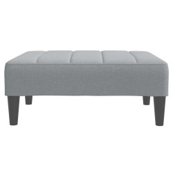 Repose-pied gris clair 77x55x31 cm tissu 