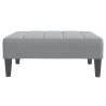 Repose-pied gris clair 77x55x31 cm tissu 