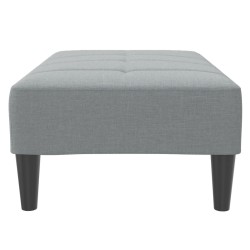 Repose-pied gris clair 77x55x31 cm tissu 