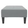 Repose-pied gris clair 77x55x31 cm tissu 